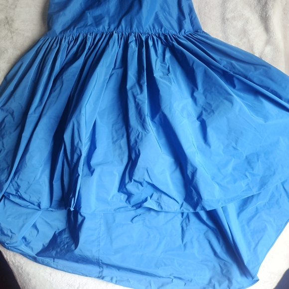 Veronica beard Radley taffeta dress CRISSCROSS neck MAXI blue size 8 BNWT - Picture 14 of 15